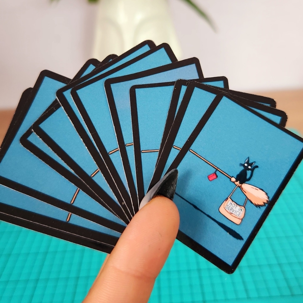 12pcs food delivery cat Jiji Studio ghibli Stickers for Laptop,Water Bottle,Hydr